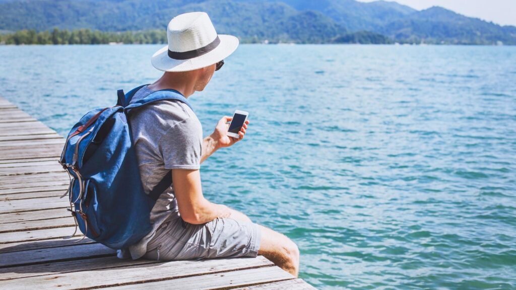 man traveling