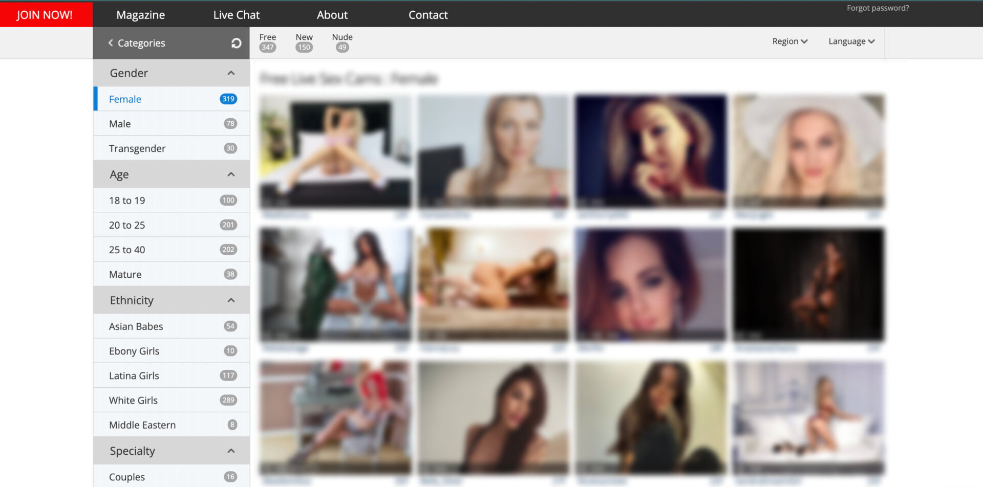 AdultFriendFinder profiles