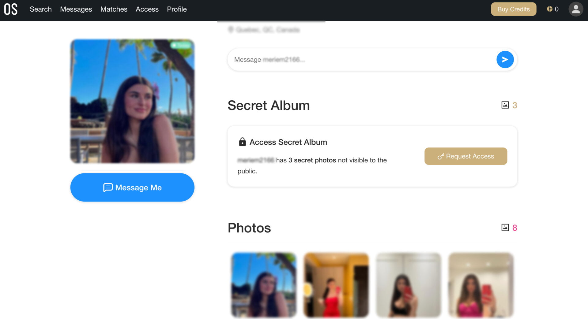 OurSecret profile