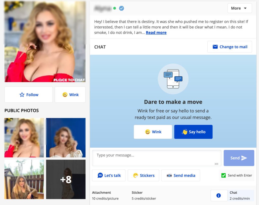 PlaceToChat's profiles