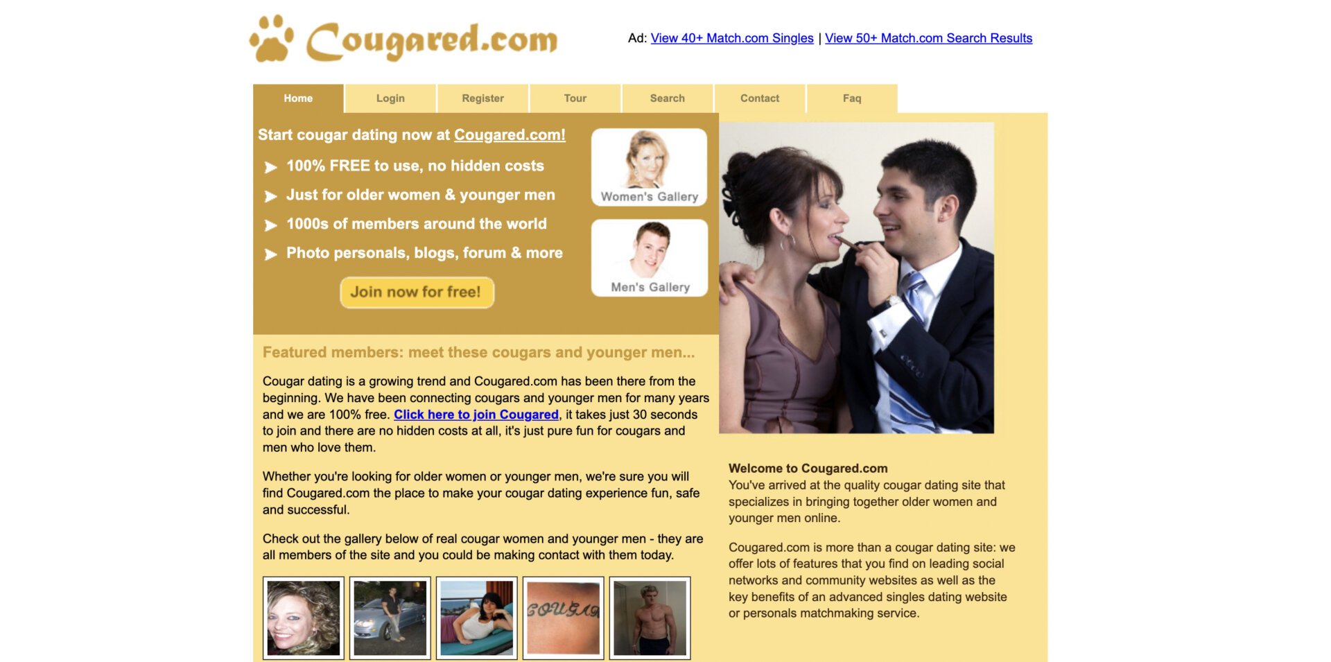 Cougared is a cougar dating app