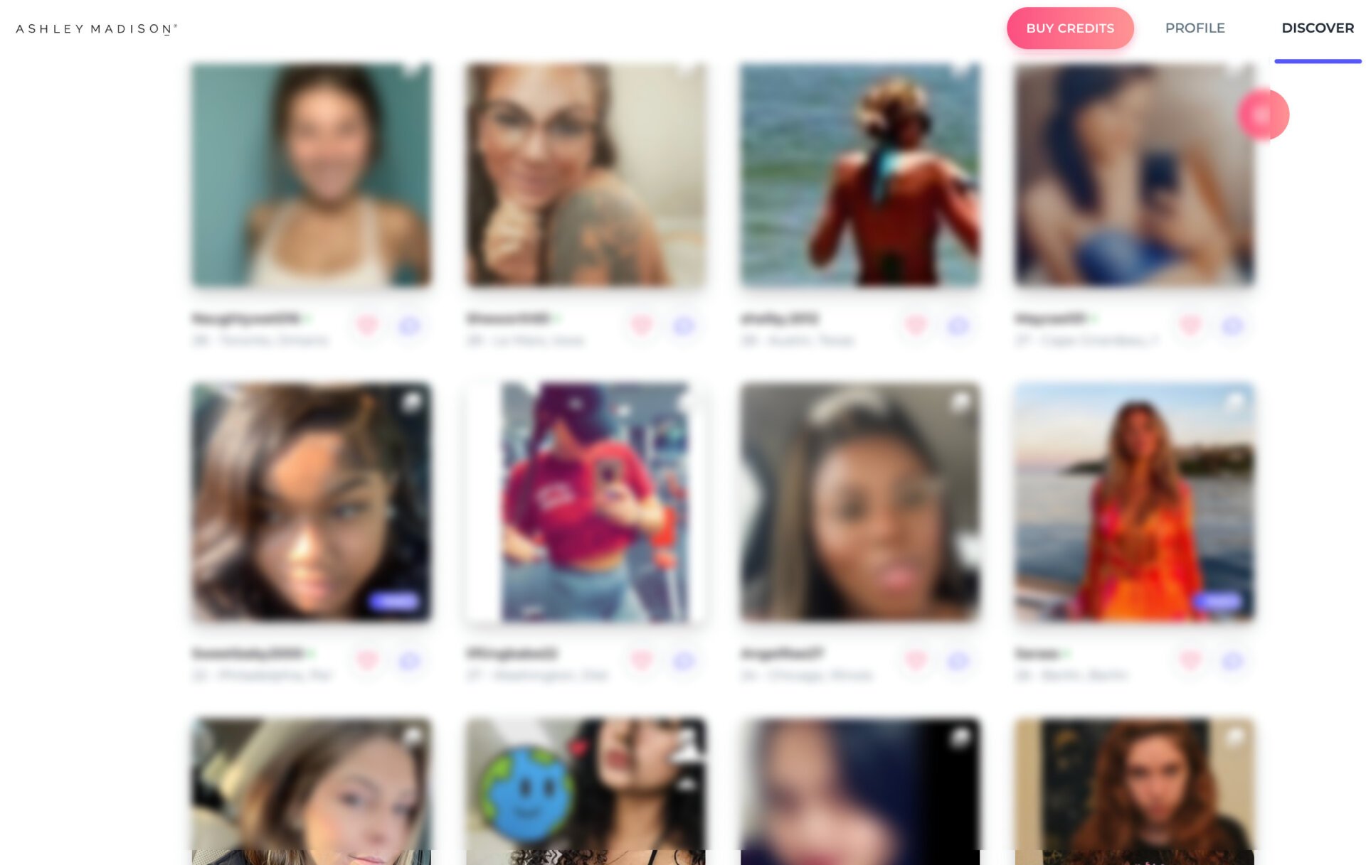 Ashley Madison profiles