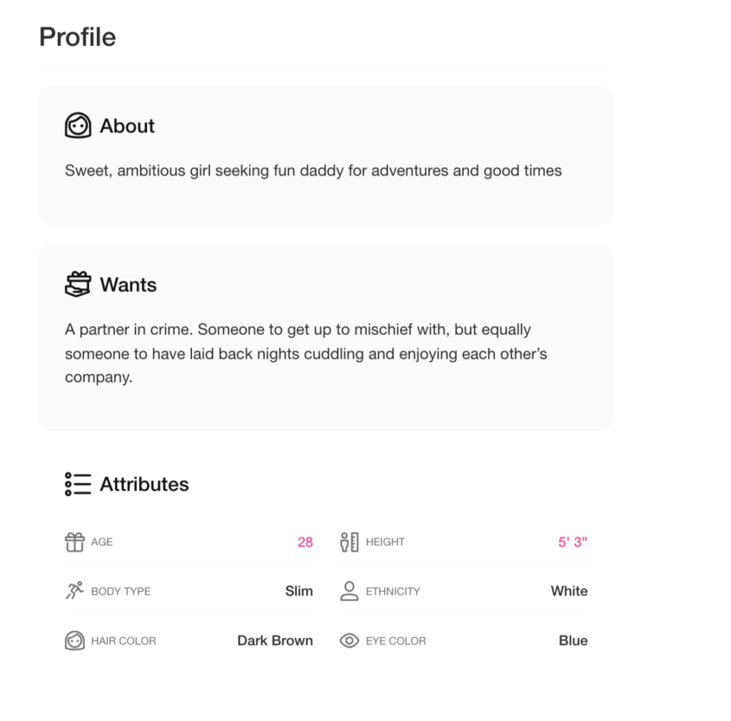 Secret Benefits profiles tips: