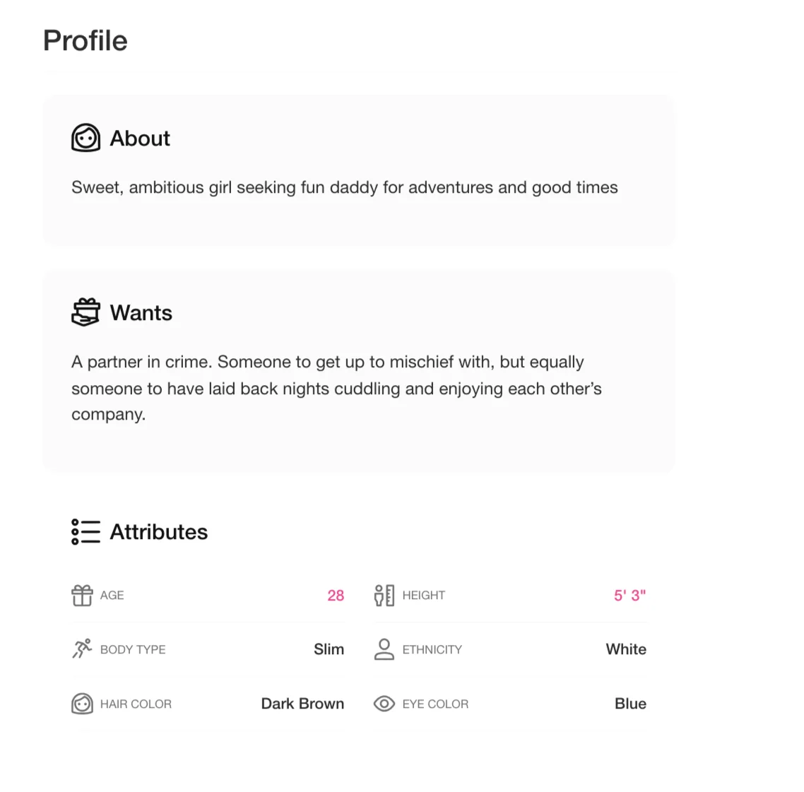 Secret Benefits profiles tips: