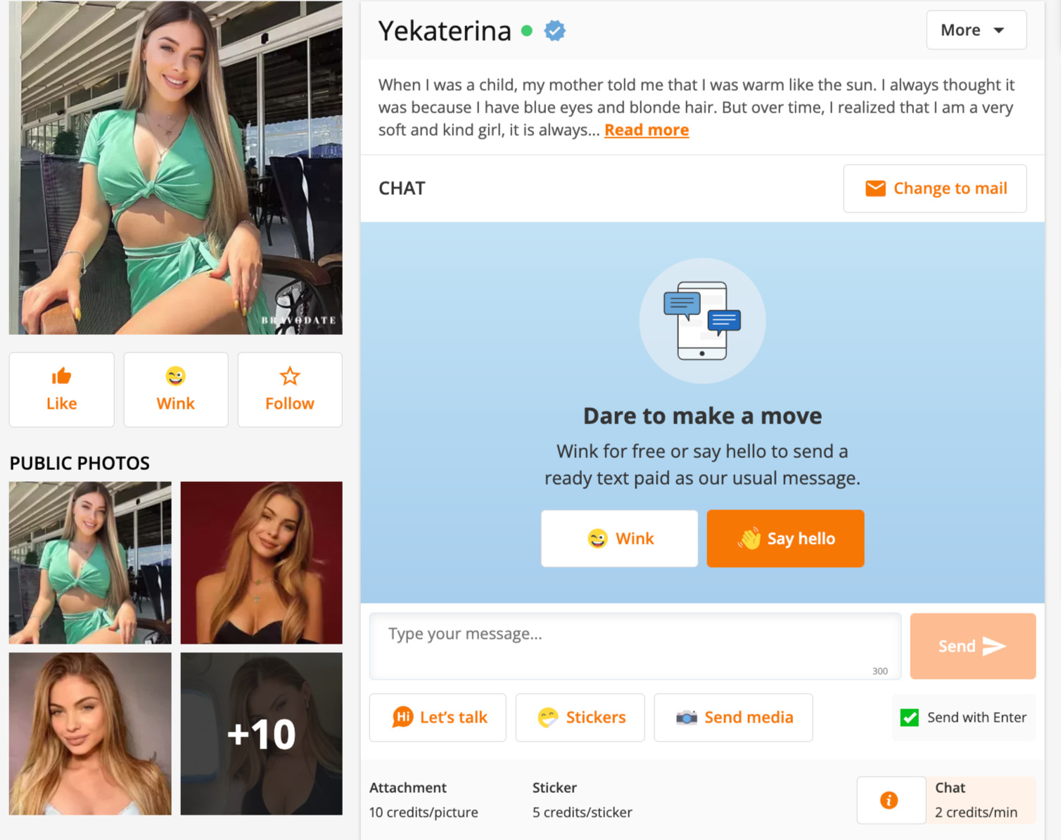 BravoDate profile
