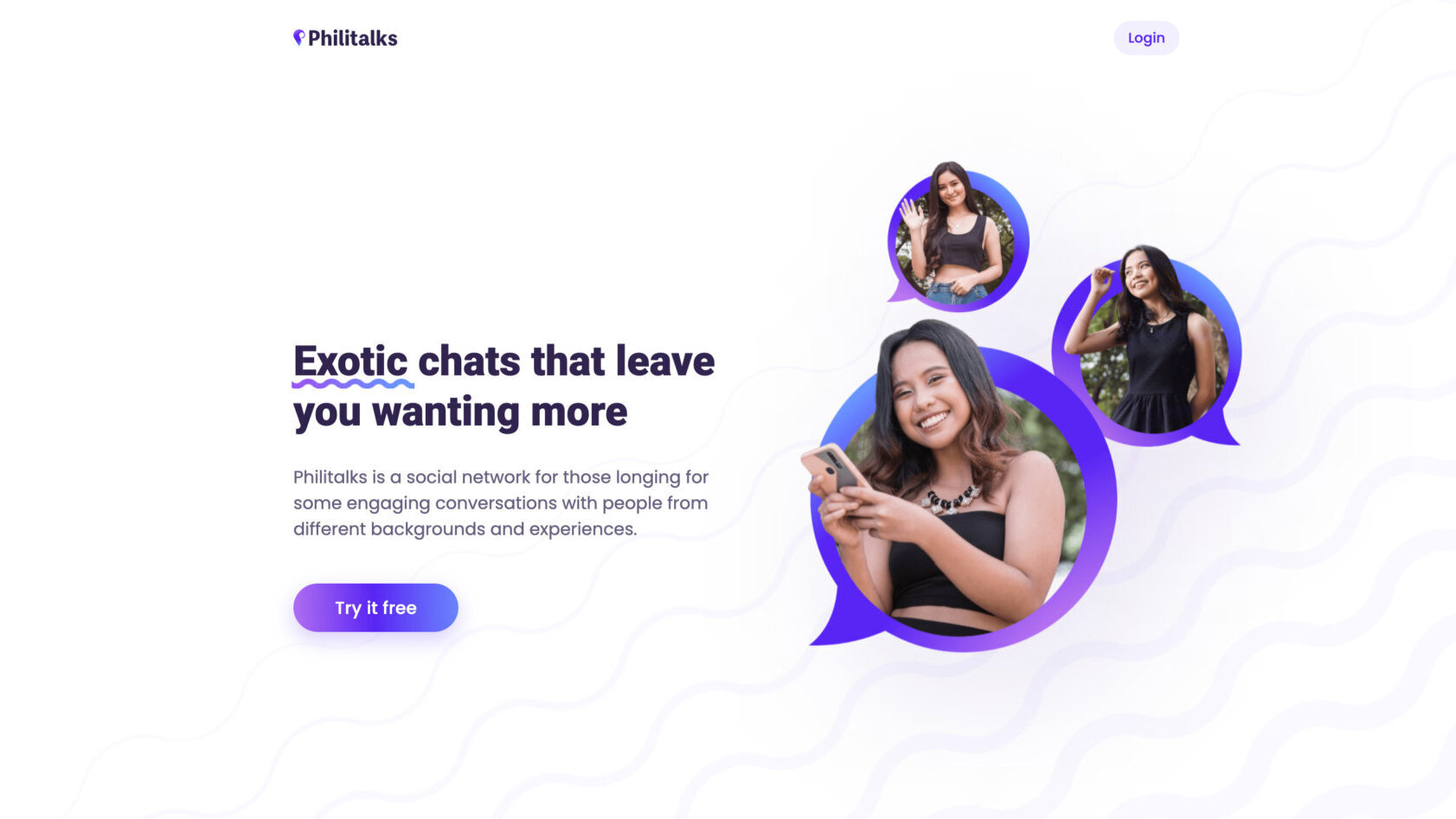 PhiliTalks website for singles from Asia