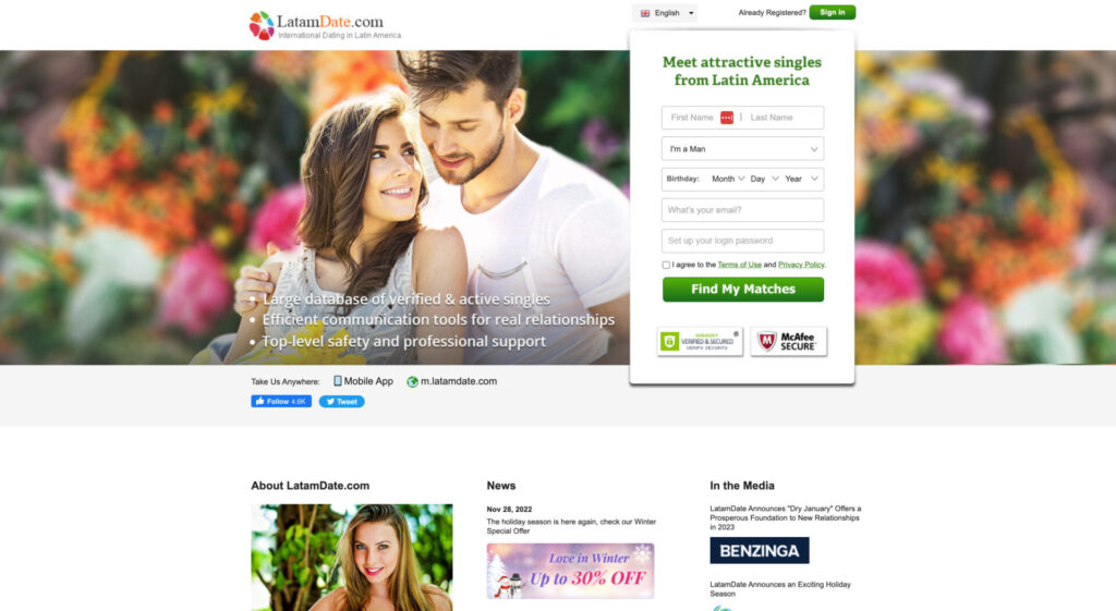 LatamDate Brazilian dating site