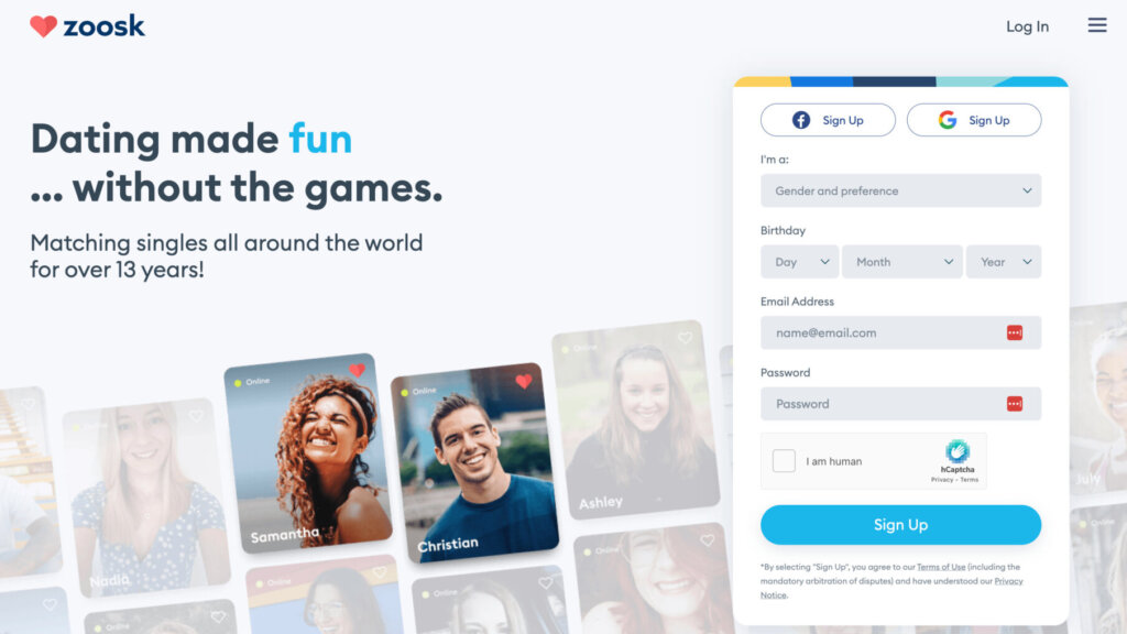 Zoosk dating site