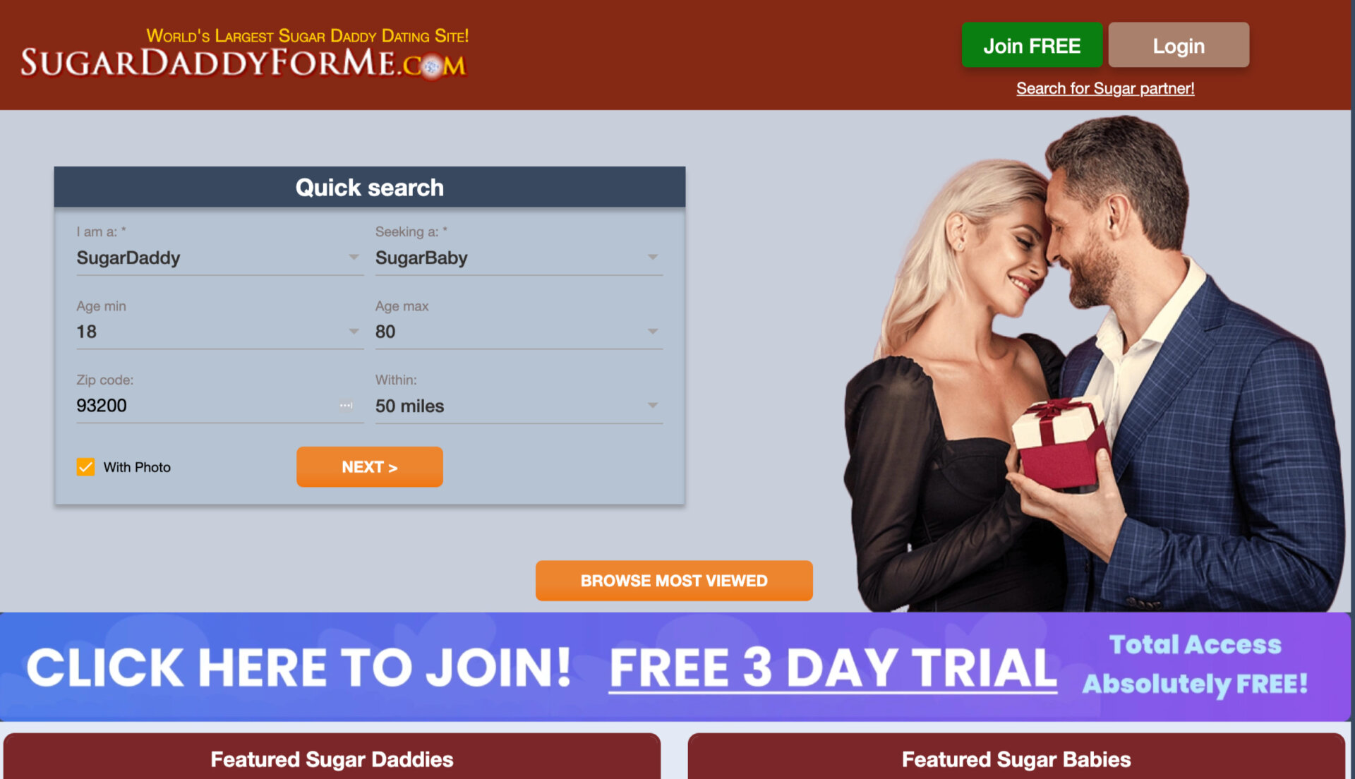 SugarDaddyForMe websites where men give you money