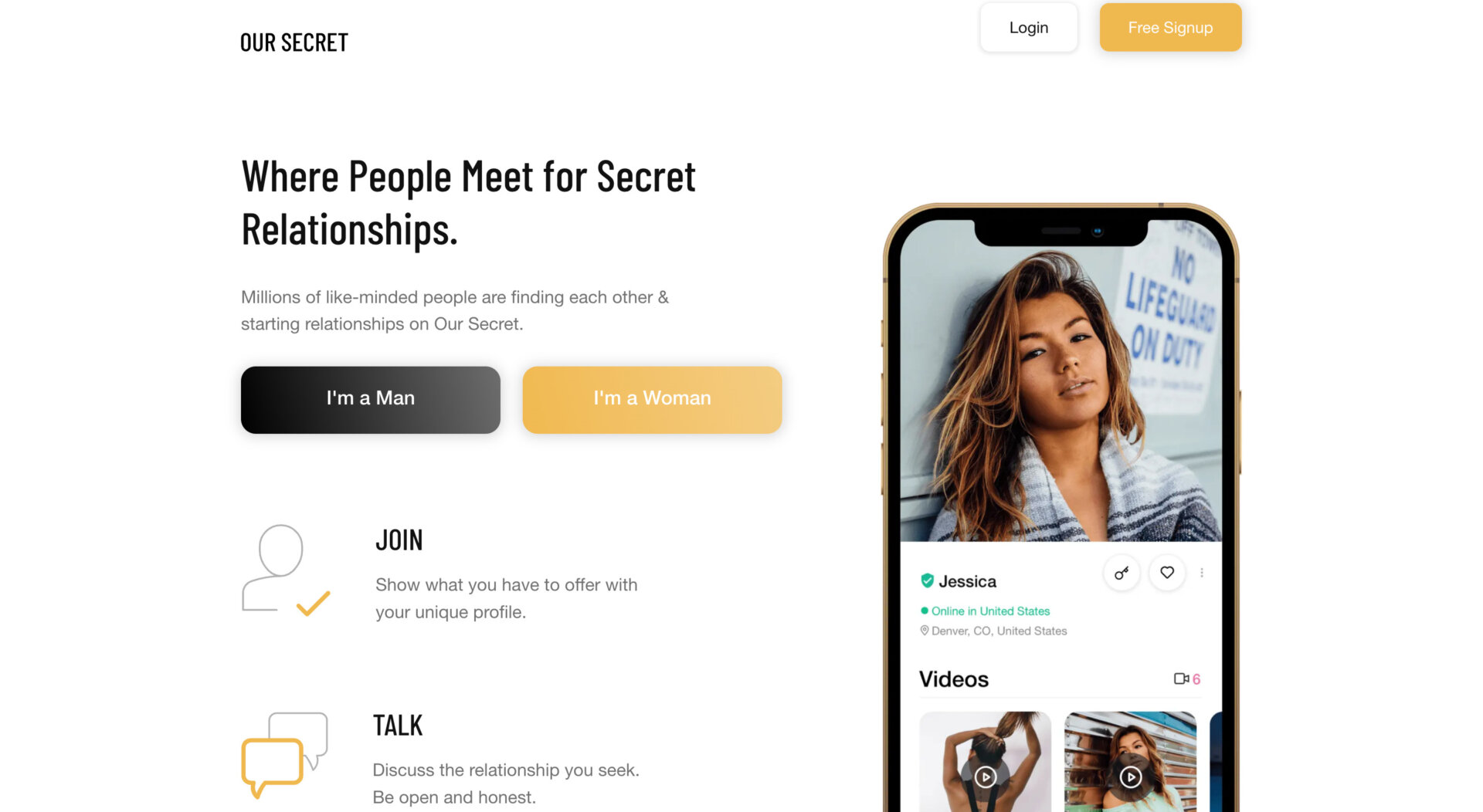 OurSecret websites where men give you money