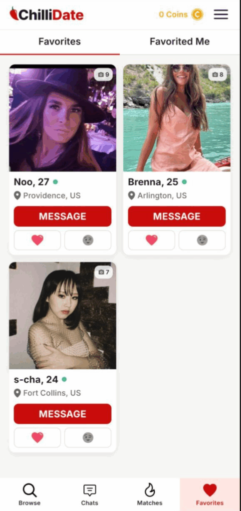filters on ChilliDate